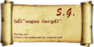 Süveges Gergő névjegykártya